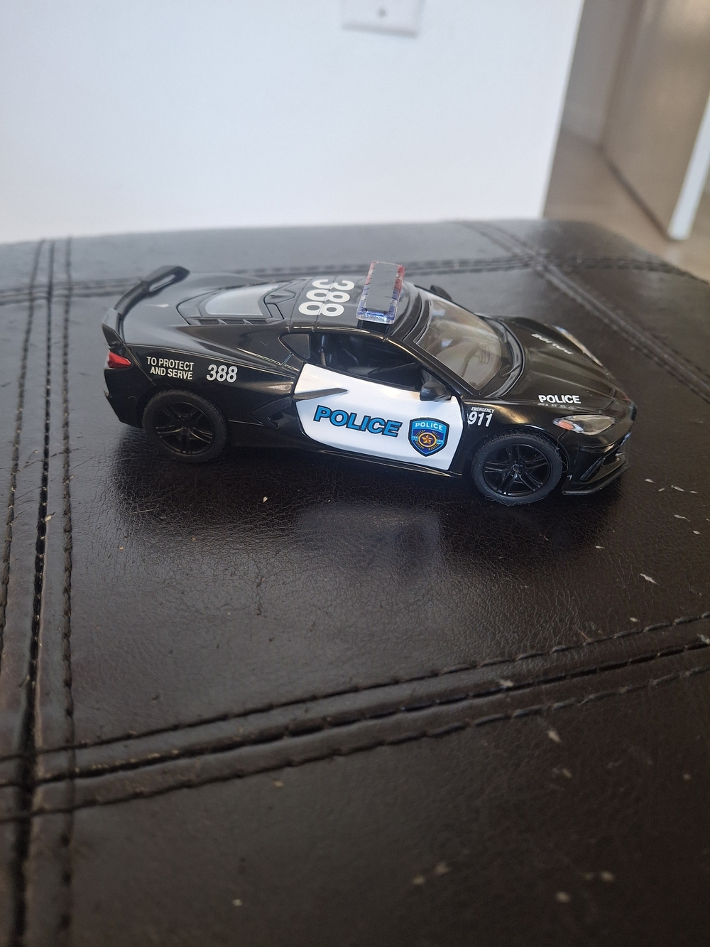 Black & White Police Toy Car for Kids - Unbranded